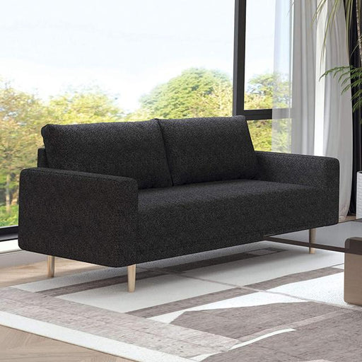 ELVERUM Loveseat, Black - The Mattress Center (Fresno,CA)