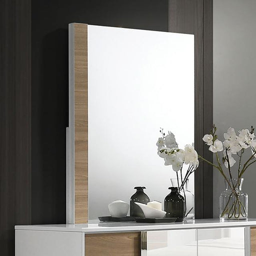 ERLANGEN Mirror, White/Natural - The Mattress Center (Fresno,CA)