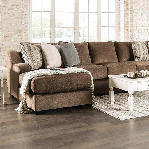 FARRINGDON Sectional, Brown - The Mattress Center (Fresno,CA)