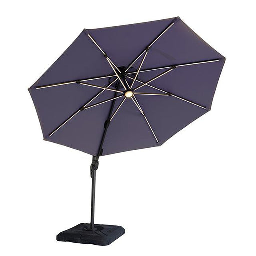 Fera 10 Ft Round Umbrella w/ LED Bulb + 37" Large Base - The Mattress Center (Fresno,CA)