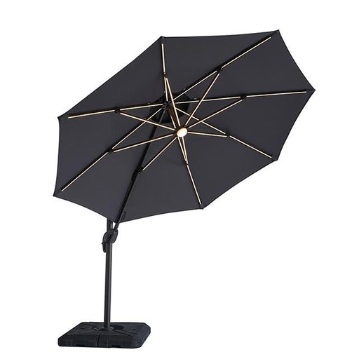 Fera 10 Ft Round Umbrella w/ LED Bulb + 37" Large Base - The Mattress Center (Fresno,CA)