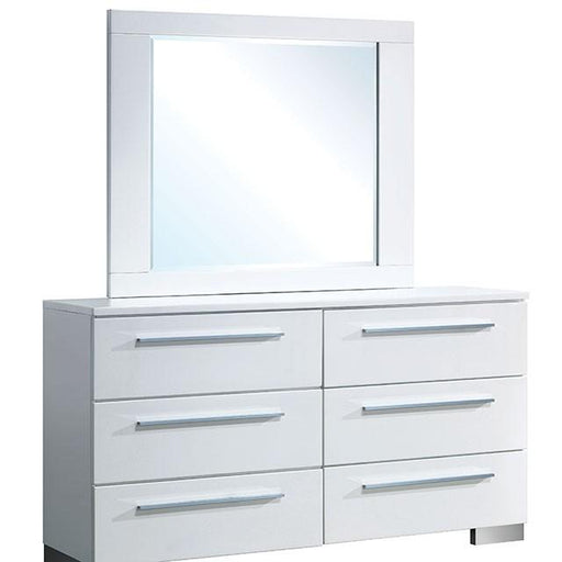 CLEMENTINE Glossy White Dresser - The Mattress Center (Fresno,CA)