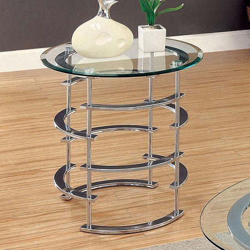 Clonmel End Table, Chrome - The Mattress Center (Fresno,CA)