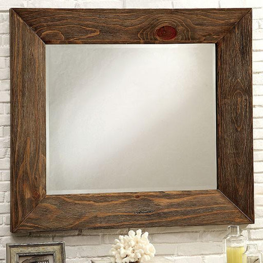COIMBRA Rustic Natural Tone Mirror - The Mattress Center (Fresno,CA)