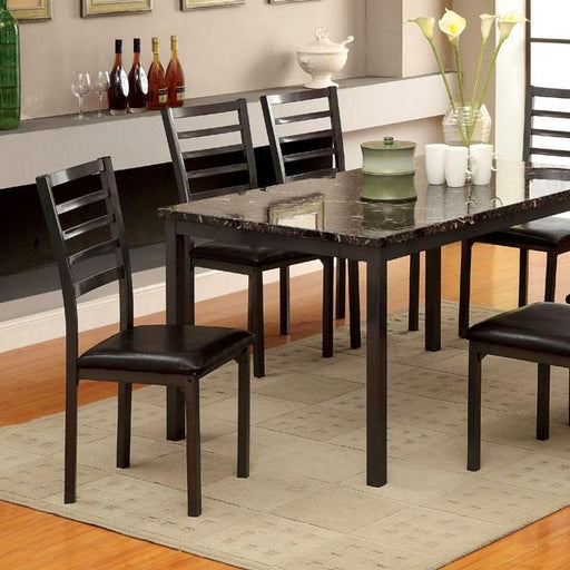 COLMAN Black 60" Dining Table - The Mattress Center (Fresno,CA)