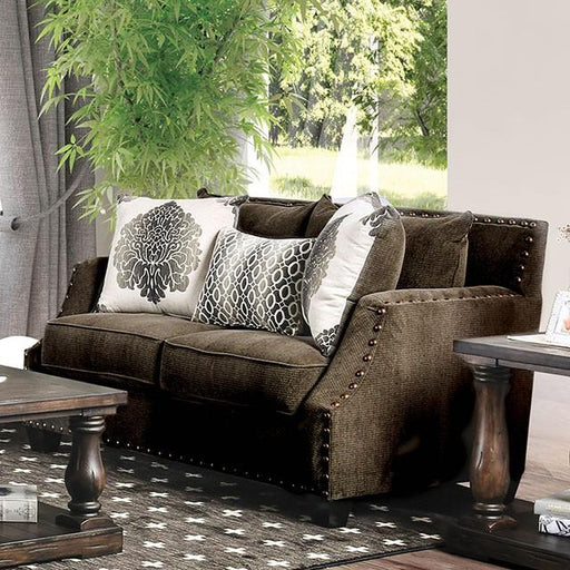 Cornelia Light Brown Love Seat - The Mattress Center (Fresno,CA)