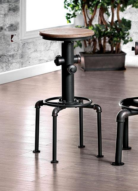 Foskey Antique Black Bar Stool (2/CTN) - The Mattress Center (Fresno,CA)
