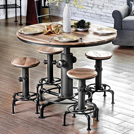 Foskey 5 Pc Counter Ht Table Set - The Mattress Center (Fresno,CA)