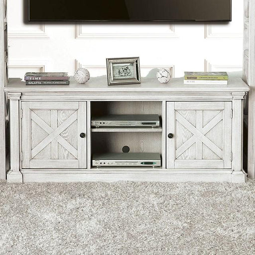 Georgia Antique White 60" TV Stand - The Mattress Center (Fresno,CA)