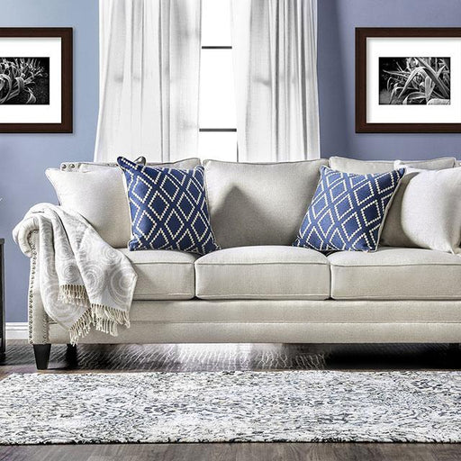 Giovanni Beige/Blue Sofa - The Mattress Center (Fresno,CA)