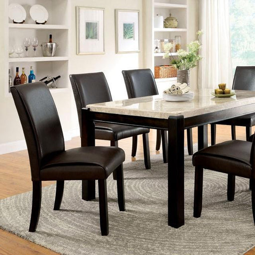 GLADSTONE I Dark Walnut/Ivory Dining Table - The Mattress Center (Fresno,CA)
