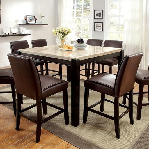 GLADSTONE II Dark Walnut/Ivory Counter Ht. Table - The Mattress Center (Fresno,CA)