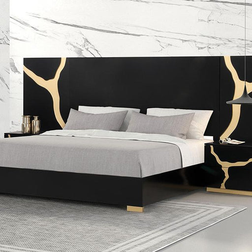 Goldsberg Queen Bed w/ Wall Panels - The Mattress Center (Fresno,CA)