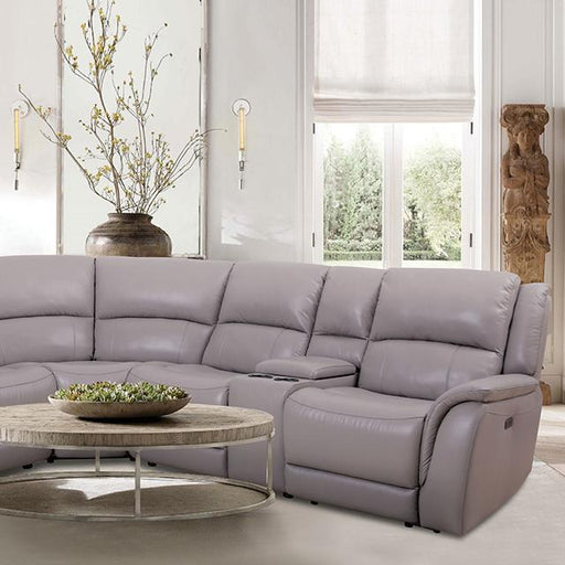 GORGIUS Power Sectional, Light Gray - The Mattress Center (Fresno,CA)