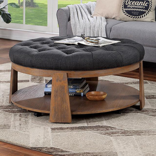 GUIS Round Coffee Table, Dark Gray - The Mattress Center (Fresno,CA)