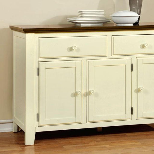 HARRISBURG Vintage White/Dark Oak Server - The Mattress Center (Fresno,CA)