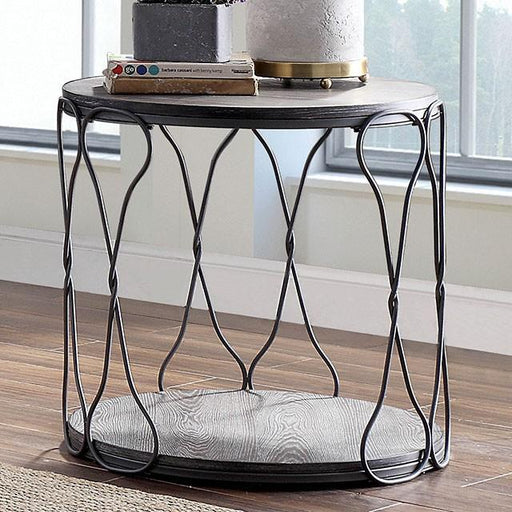 Hawdon Gray End Table - The Mattress Center (Fresno,CA)