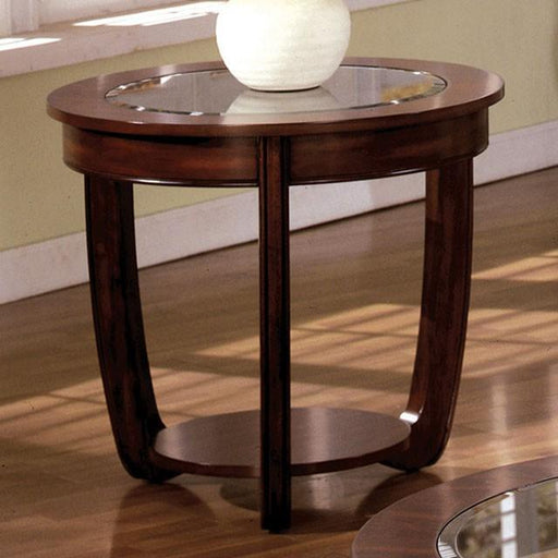 Crystal Falls Dark Cherry End Table - The Mattress Center (Fresno,CA)