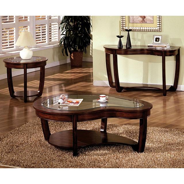 Crystal Falls Dark Cherry End Table - The Mattress Center (Fresno,CA)