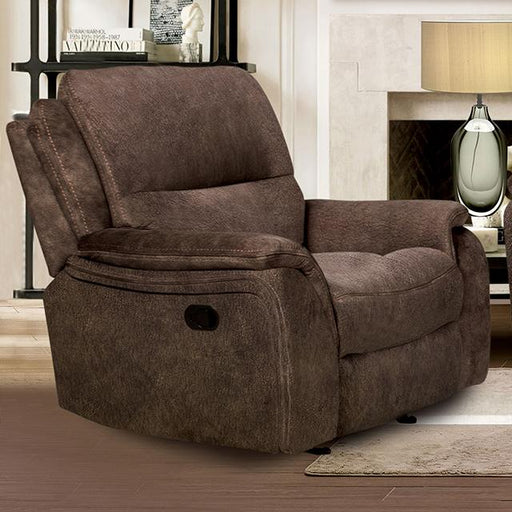 HENRICUS Glider Recliner, Dark Brown - The Mattress Center (Fresno,CA)