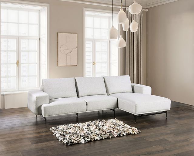 Baerum Sectional, Left & Right Chaise Beige & Gray - The Mattress Center (Fresno,CA)