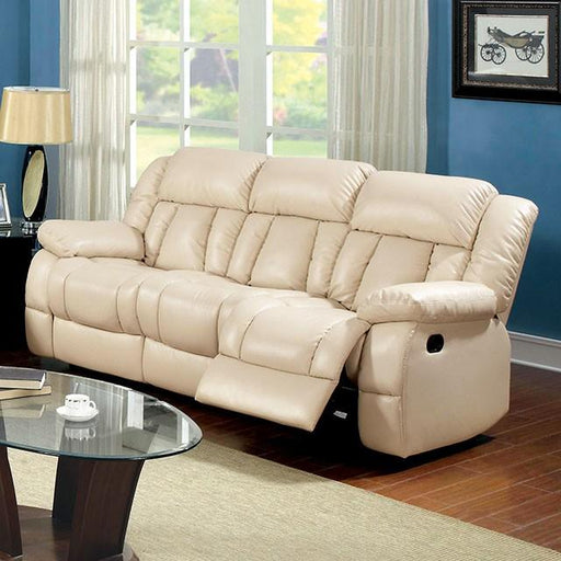 Barbado Ivory Sofa w/ 2 Recliners - The Mattress Center (Fresno,CA)