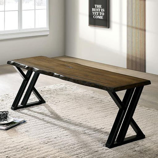 BARBARY Bench, Black/Dark Oak - The Mattress Center (Fresno,CA)