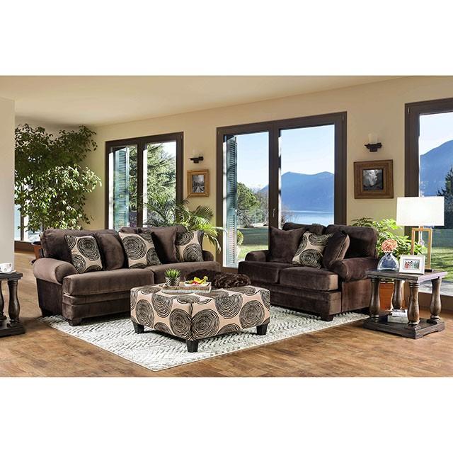 Bonaventura Brown Ottoman - The Mattress Center (Fresno,CA)