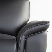 Bienne Sofa Manual Recliner White & Black - The Mattress Center (Fresno,CA)