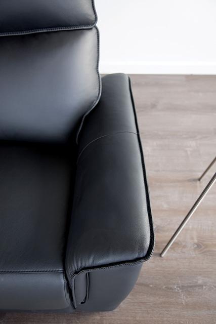 Bienne Recliner Chair White & Black - The Mattress Center (Fresno,CA)