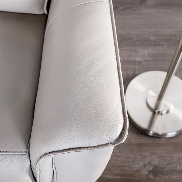 Bienne Sofa Manual Recliner White & Black - The Mattress Center (Fresno,CA)