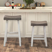 Biasca 29" Stool (2/CTN) White, Brown, & Black - The Mattress Center (Fresno,CA)