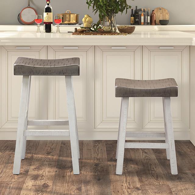 Biasca 29" Stool (2/CTN) White, Brown, & Black - The Mattress Center (Fresno,CA)