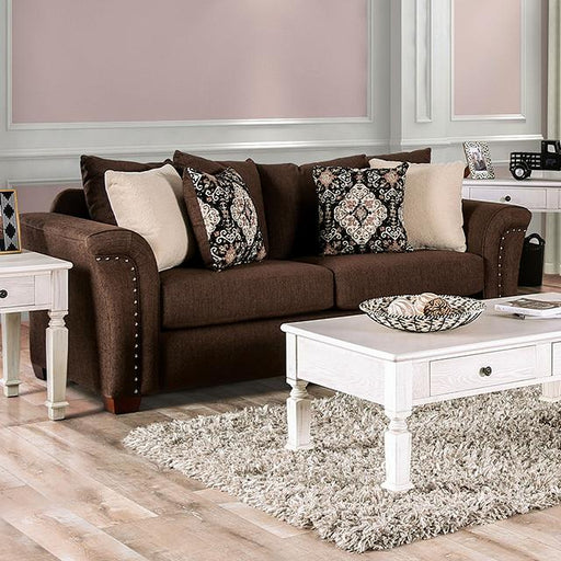 BELSIZE Sofa, Chocolate/Tan - The Mattress Center (Fresno,CA)