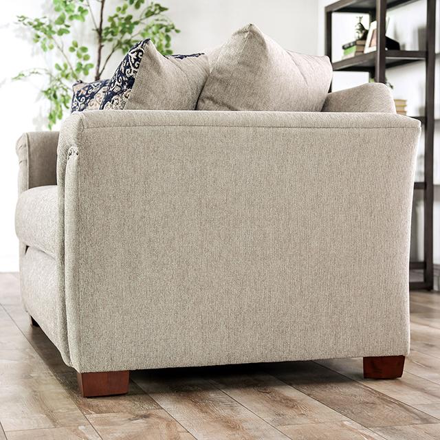 BELSIZE Sofa, Beige/Navy - The Mattress Center (Fresno,CA)