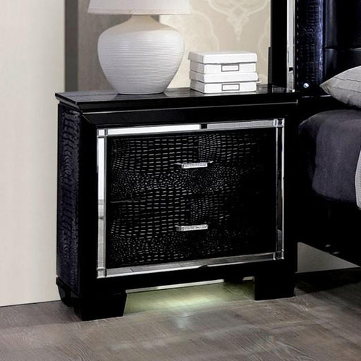 BELLANOVA Black Night Stand - The Mattress Center (Fresno,CA)