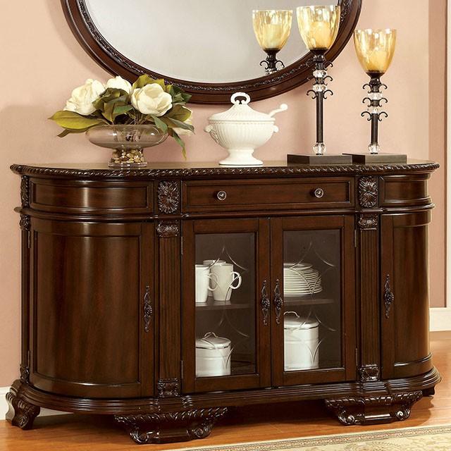 Bellagio Brown Cherry Server - The Mattress Center (Fresno,CA)