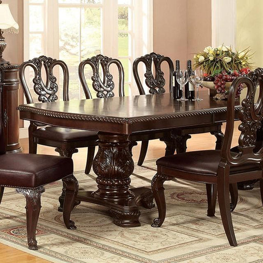 Bellagio Brown Cherry Dining Table w/ 2 Leaves - The Mattress Center (Fresno,CA)