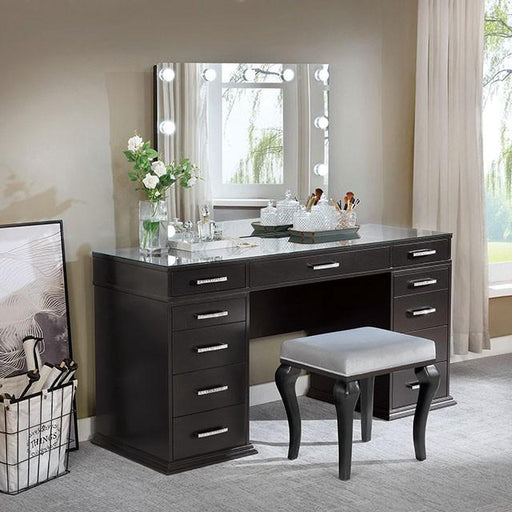 VALENTINA Vanity Set, Gray - The Mattress Center (Fresno,CA)