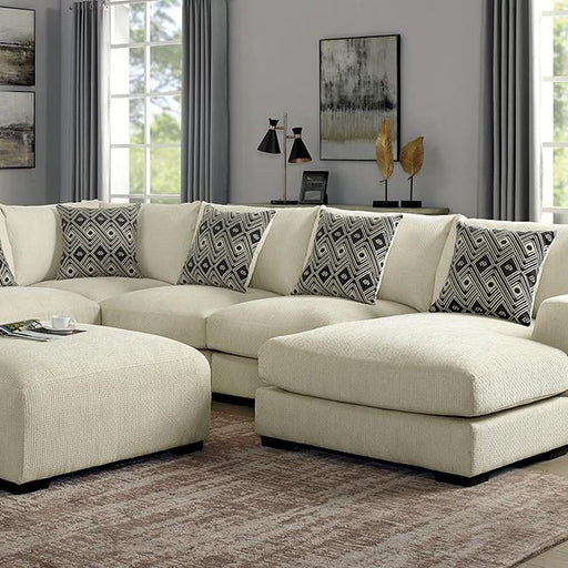 Kaylee U-Sectional w/ Right Chaise + Ottoman - The Mattress Center (Fresno,CA)