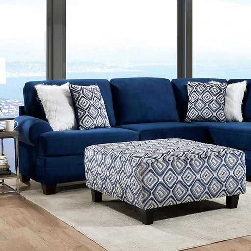 WALDPORT Sectional, Navy - The Mattress Center (Fresno,CA)