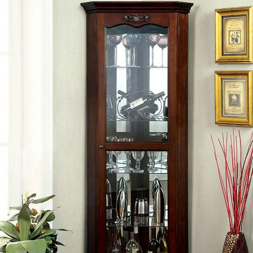 ORTLEY Walnut Curio - The Mattress Center (Fresno,CA)