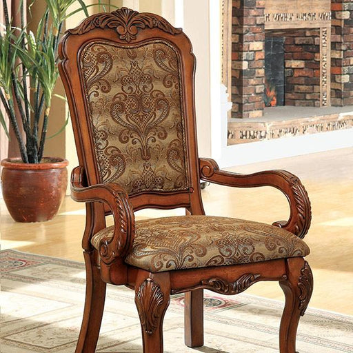Medieve Antique Oak Arm Chair (2/CTN) - The Mattress Center (Fresno,CA)