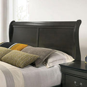 Louis Philippe E.King Bed Black, Cherry, & Gray - The Mattress Center (Fresno,CA)
