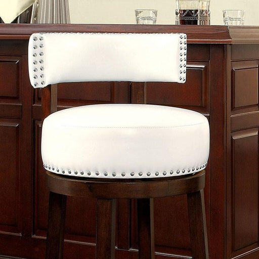 SHIRLEY Dark Oak/White 29" Bar Stool - The Mattress Center (Fresno,CA)