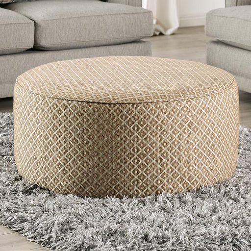 STEPHNEY Ottoman, Gray/Gold - The Mattress Center (Fresno,CA)