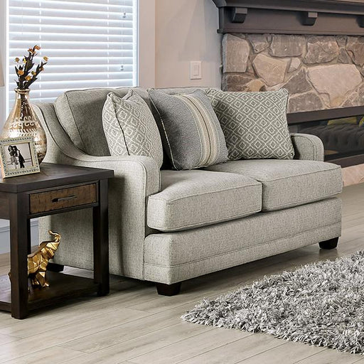 STEPHNEY Loveseat, Gray/Gold - The Mattress Center (Fresno,CA)