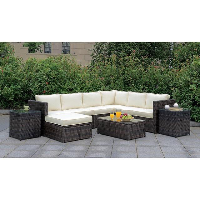 Ilona Brown/Beige Ottoman - The Mattress Center (Fresno,CA)