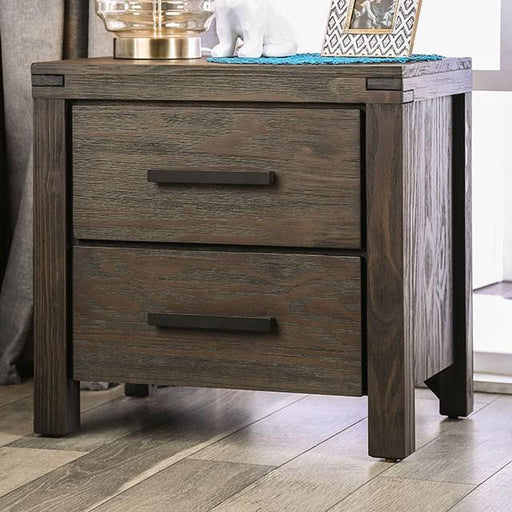 Rexburg Wire-Brushed Rustic Brown Night Stand - The Mattress Center (Fresno,CA)