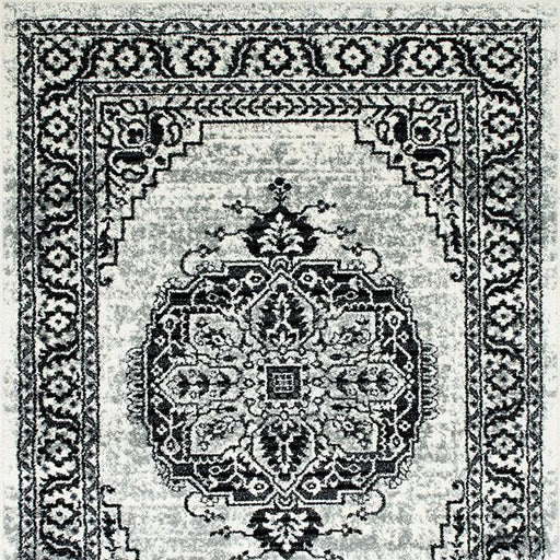 Serang Gray/Black 5' X 7' Area Rug - The Mattress Center (Fresno,CA)